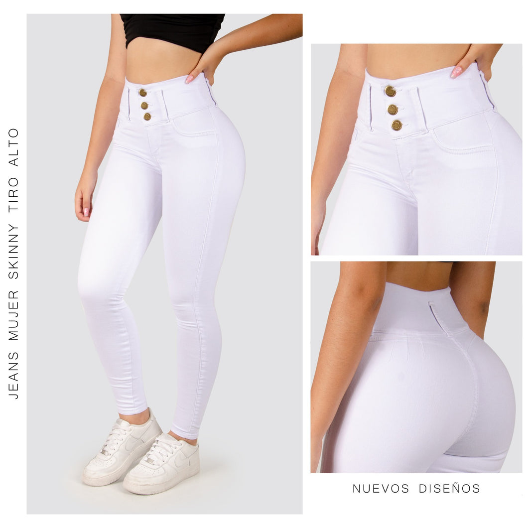 Jeans Mujer  Color Blanco