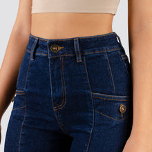 Cargar imagen en el visor de la galería, JEANS MUJER MOM  FIT  TIRO ALTO   2034 OSCURO
